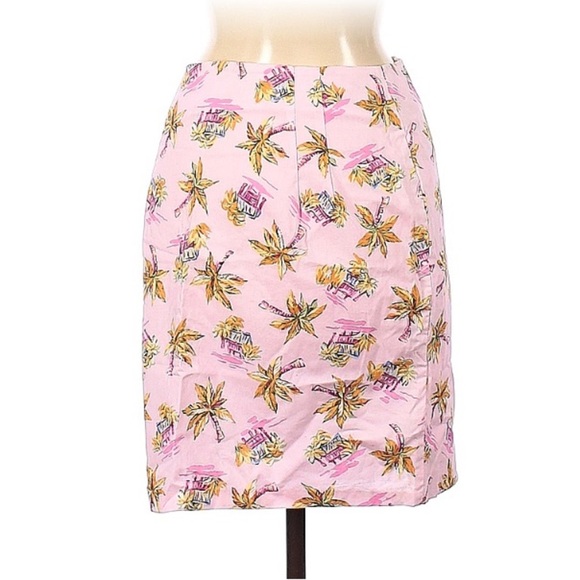 Vintage Y2K 90s Tropical Palm Tree Beach Swimsuit Coverup Wrap Mini Skirt - Picture 2 of 4